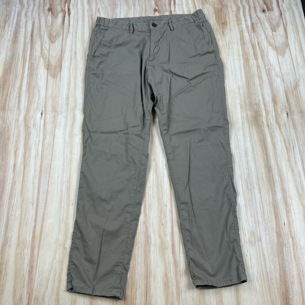 Massimo Dutti Men's Jogger Fit Pants Beige Tan Khaki Size 32x28 Lightweight